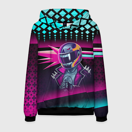 Мужская толстовка НЕОНОВЫЙ ГОНЩИК / 3D-Черный – фото 1