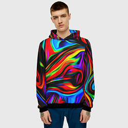 Толстовка-худи мужская ABSTRACT, цвет: 3D-черный — фото 2