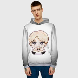 Толстовка-худи мужская BTS, цвет: 3D-меланж — фото 2