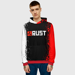 Толстовка-худи мужская RUST, цвет: 3D-красный — фото 2