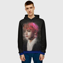 Толстовка-худи мужская BTS, цвет: 3D-синий — фото 2