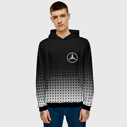 Толстовка-худи мужская Mercedes-Benz, цвет: 3D-черный — фото 2