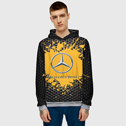 Толстовка-худи мужская Mercedes, цвет: 3D-меланж — фото 2
