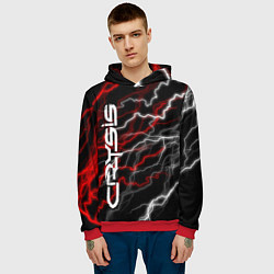 Толстовка-худи мужская CRYSIS, цвет: 3D-красный — фото 2