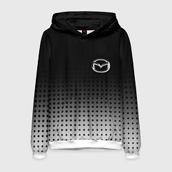 Толстовка-худи мужская Mazda, цвет: 3D-белый