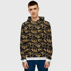 Толстовка-худи мужская Versace, цвет: 3D-белый — фото 2
