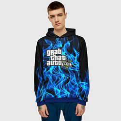 Толстовка-худи мужская GTA5, цвет: 3D-синий — фото 2