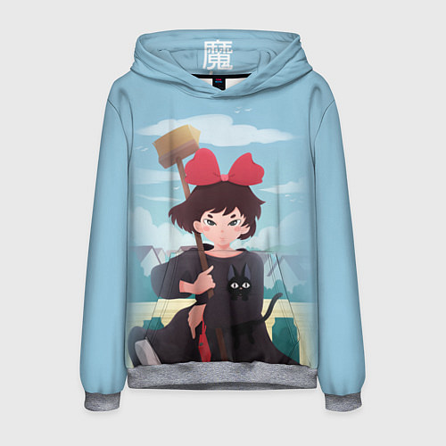 Мужская толстовка Ведьмина служба доставки / 3D-Меланж – фото 1