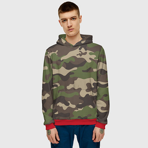 Мужская толстовка МИЛИТАРИ / 3D-Красный – фото 3