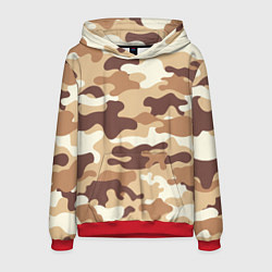 Толстовка-худи мужская МИЛИТАРИ, цвет: 3D-красный