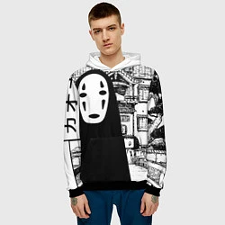 Толстовка-худи мужская No-Face Spirited Away Ghibli, цвет: 3D-черный — фото 2