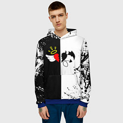 Толстовка-худи мужская Добро и зло, Payton Moormeier, цвет: 3D-синий — фото 2