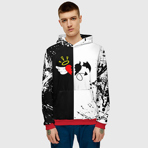 Мужская толстовка Добро и зло, Payton Moormeier / 3D-Красный – фото 3