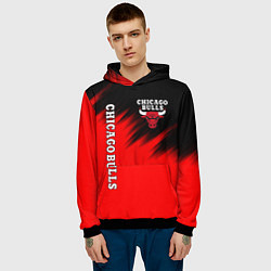 Толстовка-худи мужская CHICAGO BULLS, цвет: 3D-черный — фото 2