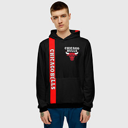 Толстовка-худи мужская CHICAGO BULLS, цвет: 3D-черный — фото 2