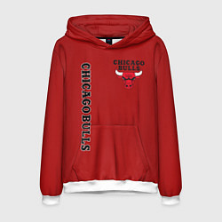 Толстовка-худи мужская CHICAGO BULLS, цвет: 3D-белый