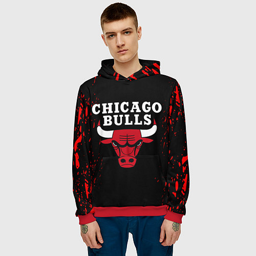 Мужская толстовка CHICAGO BULLS / 3D-Красный – фото 3