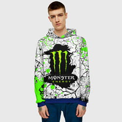 Толстовка-худи мужская MONSTER ENERGY Z, цвет: 3D-синий — фото 2
