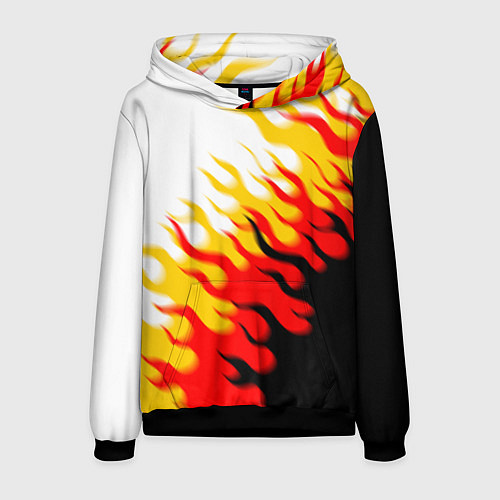 Мужская толстовка ОГОНЬ / 3D-Черный – фото 1