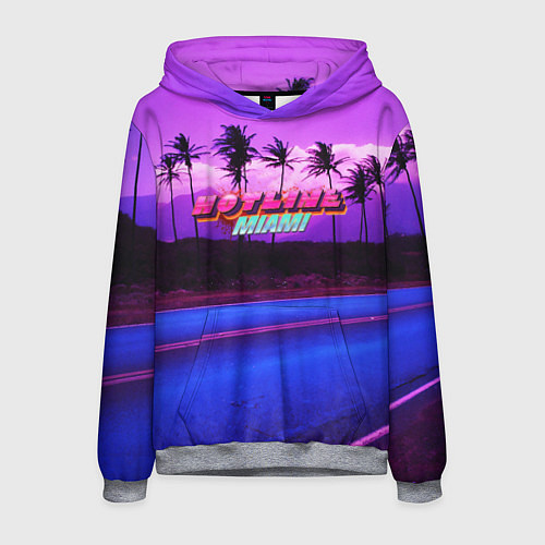 Мужская толстовка HOTLINE MIAMI / 3D-Меланж – фото 1