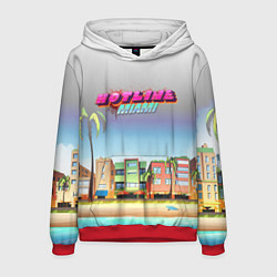 Толстовка-худи мужская HOTLINE MIAMI, цвет: 3D-красный