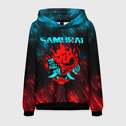 Толстовка-худи мужская CYBERPUNK 2077 SAMURAI, цвет: 3D-черный