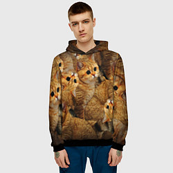 Толстовка-худи мужская КОТЯТУШКИ, цвет: 3D-черный — фото 2
