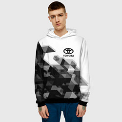 Толстовка-худи мужская TOYOTA, цвет: 3D-черный — фото 2
