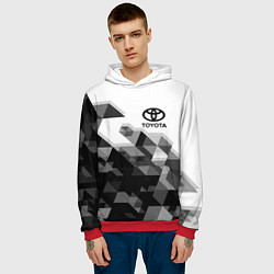 Толстовка-худи мужская TOYOTA, цвет: 3D-красный — фото 2
