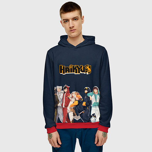 Мужская толстовка Haikyuu / 3D-Красный – фото 3