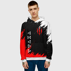 Толстовка-худи мужская The Witcher, цвет: 3D-белый — фото 2
