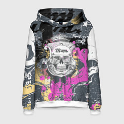 Толстовка-худи мужская Череп, цвет: 3D-белый