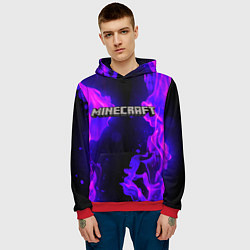 Толстовка-худи мужская MINECRAFT, цвет: 3D-красный — фото 2