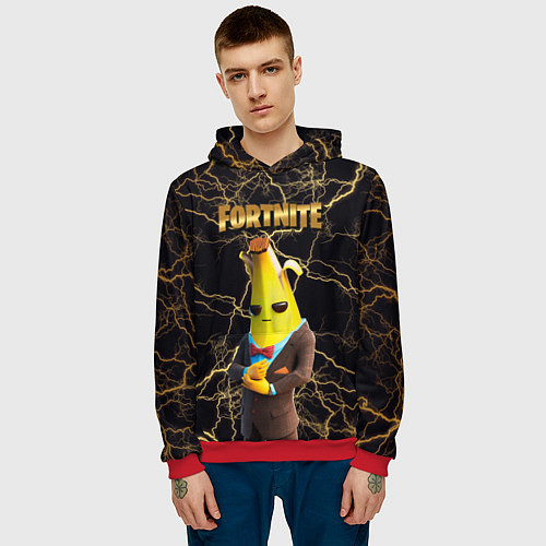 Мужская толстовка Peely Fortnite / 3D-Красный – фото 3