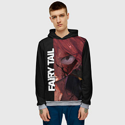 Толстовка-худи мужская FAIRY TAIL ХВОСТ ФЕИ, цвет: 3D-меланж — фото 2