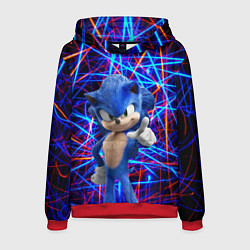Толстовка-худи мужская Sonic, цвет: 3D-красный