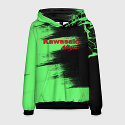Толстовка-худи мужская Kawasaki, цвет: 3D-черный