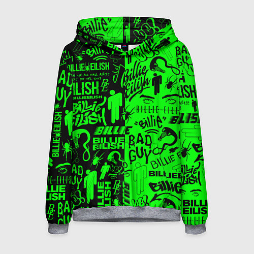 Мужская толстовка BILLIE EILISH БИЛЛИ АЙЛИШ / 3D-Меланж – фото 1