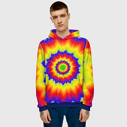 Толстовка-худи мужская Tie-Dye, цвет: 3D-синий — фото 2