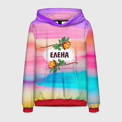 Толстовка-худи мужская Елена, цвет: 3D-красный