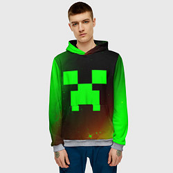 Толстовка-худи мужская MINECRAFT МАЙНКРАФТ, цвет: 3D-меланж — фото 2