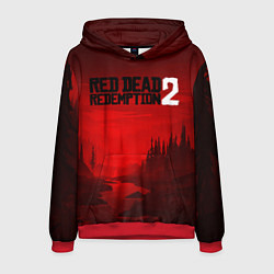 Толстовка-худи мужская Red Dead Redemption 2, цвет: 3D-красный