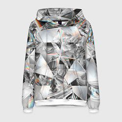 Толстовка-худи мужская Зеркальный калейдоскоп, цвет: 3D-белый