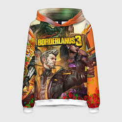 Толстовка-худи мужская Borderlands 3, цвет: 3D-белый