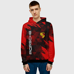 Толстовка-худи мужская PORSCHE, цвет: 3D-черный — фото 2