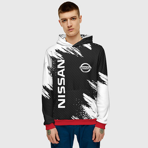 Мужская толстовка NISSAN / 3D-Красный – фото 3