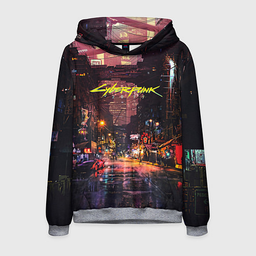 Мужская толстовка CYBERPUNK 2077:КИБЕРПАНК S / 3D-Меланж – фото 1