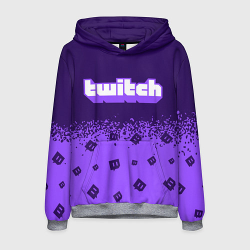 Мужская толстовка TWITCH ТВИЧ / 3D-Меланж – фото 1