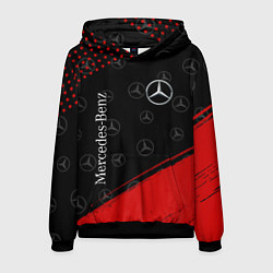 Толстовка-худи мужская MERCEDES МЕРСЕДЕС, цвет: 3D-черный