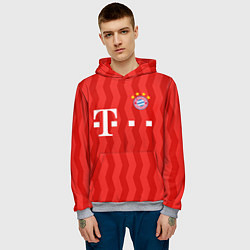 Толстовка-худи мужская FC Bayern Munchen униформа, цвет: 3D-меланж — фото 2